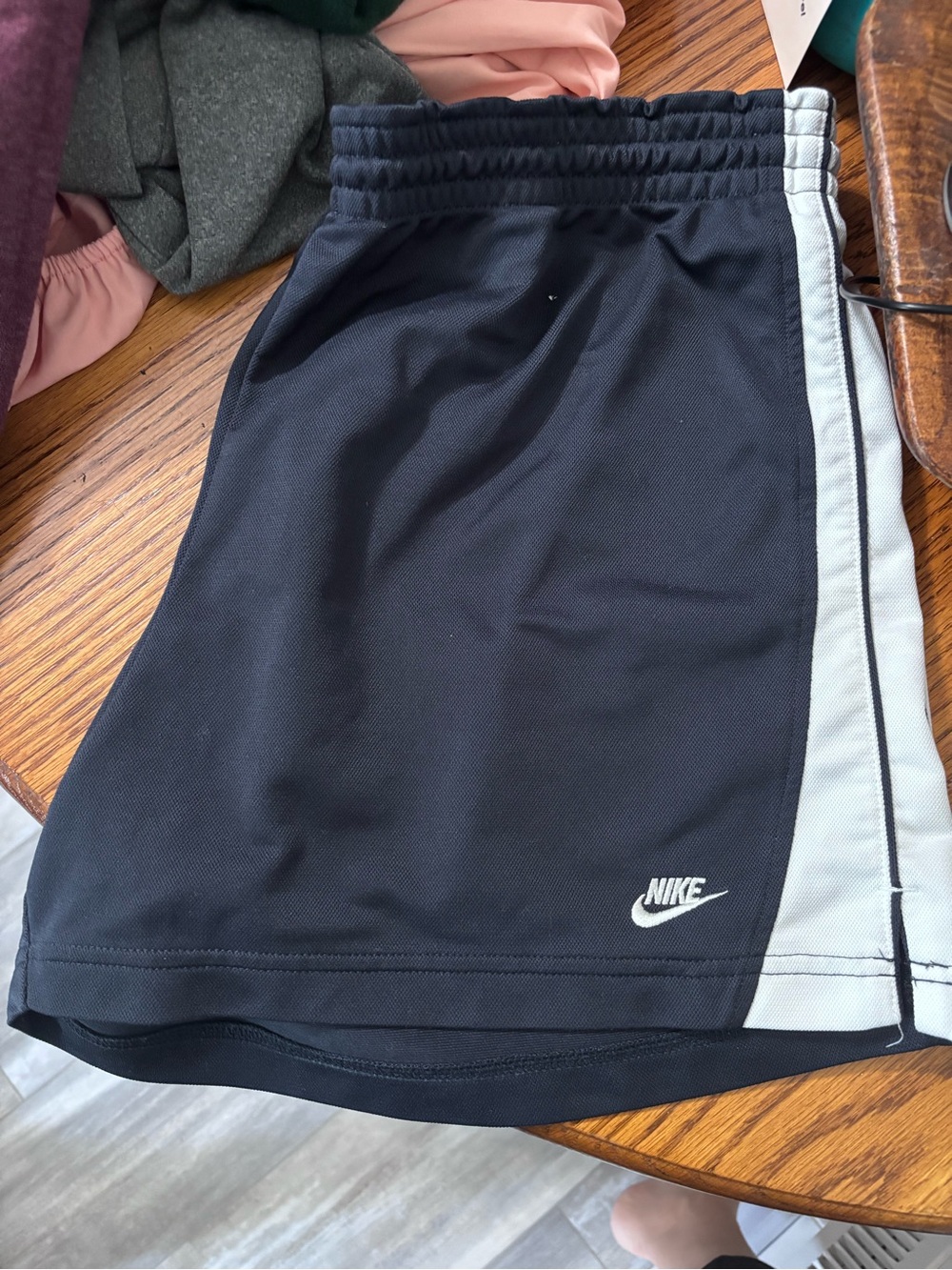 Nike Men’s Black Athletic Shorts with White Side Stripe